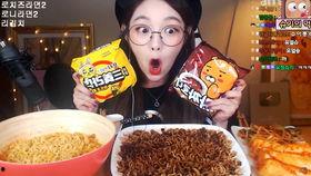 韩国女主播吃播大虾